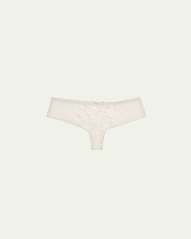 Fleurs Floral Velvet Tulle Hipster Briefs